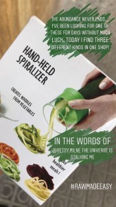Spiralizer for vegetables